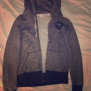 Grey PINK zip up hoodie